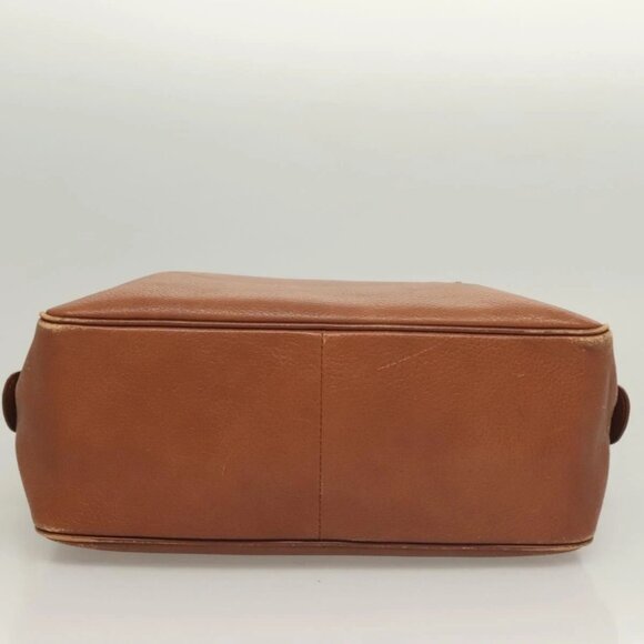 Burberrys Hand Bag Leather Brown Gold Auth ep9811 - Picture 6 of 15